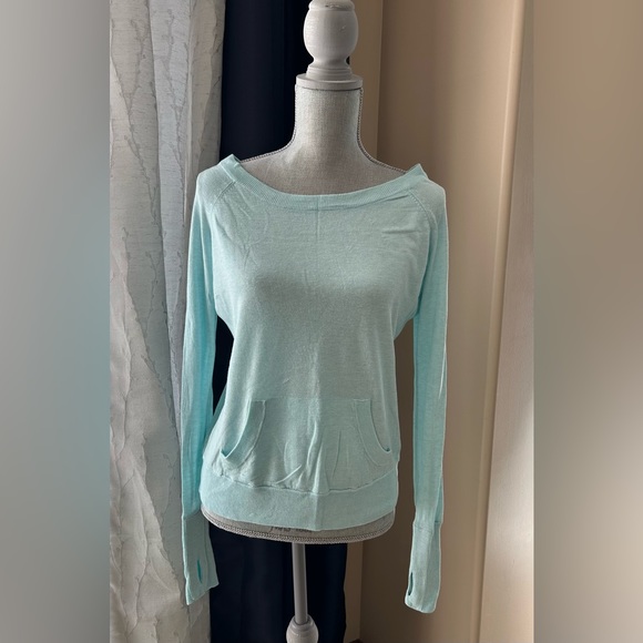 🩵Lululemon Size 4/6 Chai Time Pullover Heathered Aquamarine - Picture 6 of 14